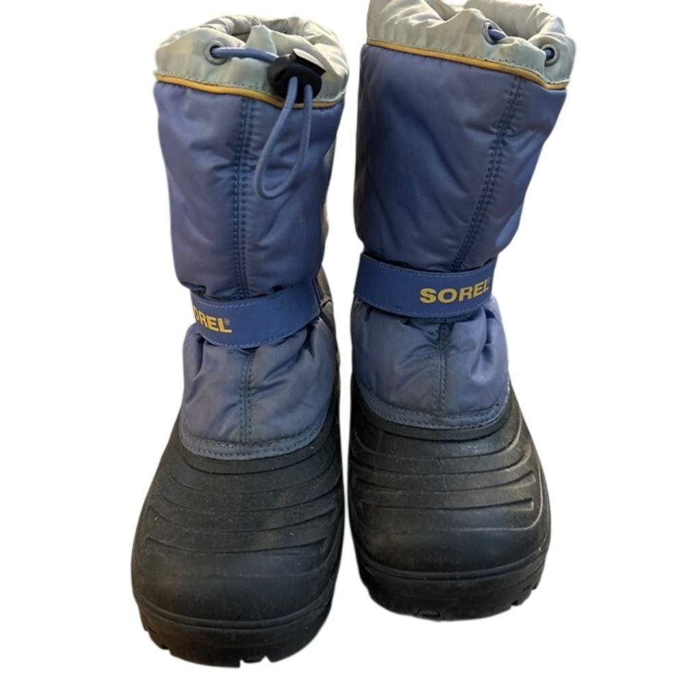 Sorel Snow Trooper Boots Kids Size 5 Blue Black NY1615-548 Good Insulated Winter